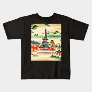 Pagoda and temple in Cambodia Kids T-Shirt